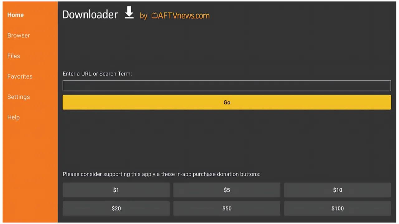 a picture show how to download ElephTV via Downloader by AFTVnews